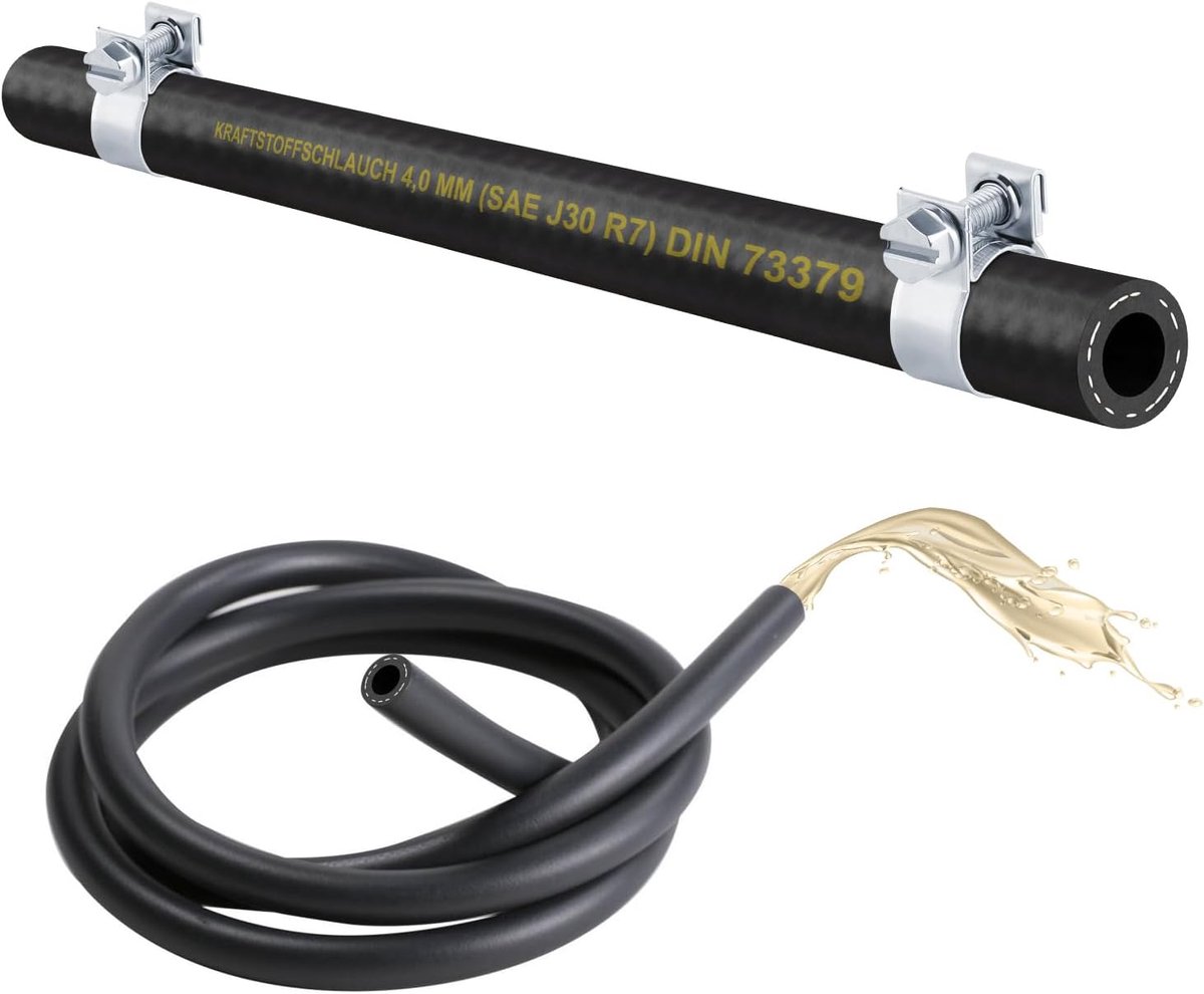 (3.2mm), 1 x meter fuel hose, oil hose, diesel hose, fuel line for petrol fuel diesel (SAEJ30R7 DIN 73379)-(2x W1 mini - ShopVlot