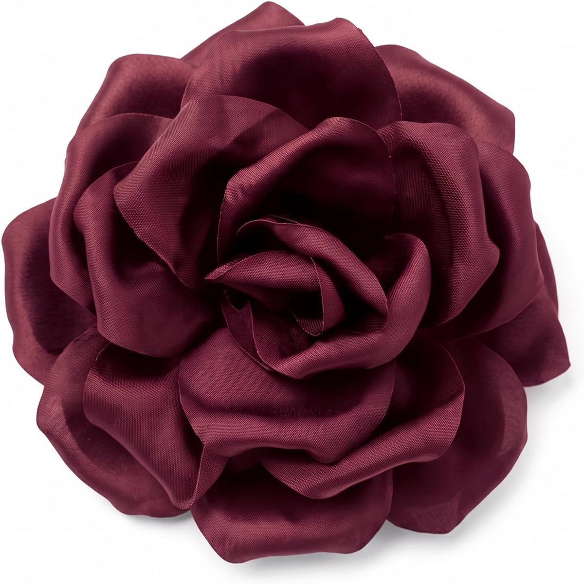 Haarclip & broche fascinator - satijn voor dames (wijnrood)