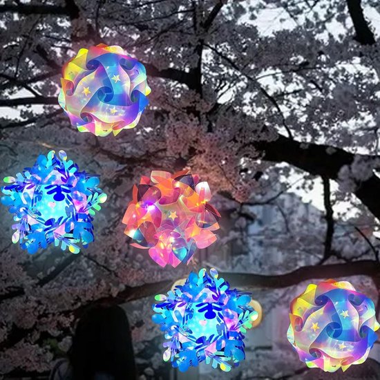 Creatieve Lampion Set voor Kinderen, LED Lampion Stok, Multicolour Lampionen voor Feestjes, Knutselen, Halloween en Kerst — afbeelding 4