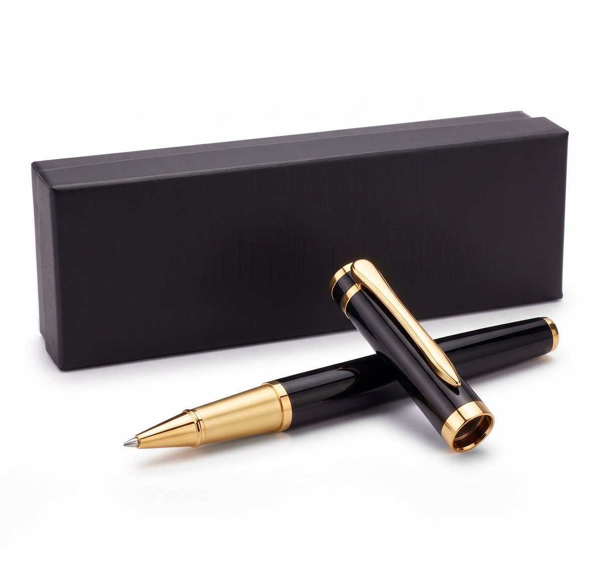 Ainy - Luxe Balpen zwart incl. extra balpennen vulling - elegant en stijlvol pen cadeau voor vrouwen - (niet geschikt voor Parker Jotter pennen of Waterman rollerbalpen vulling)