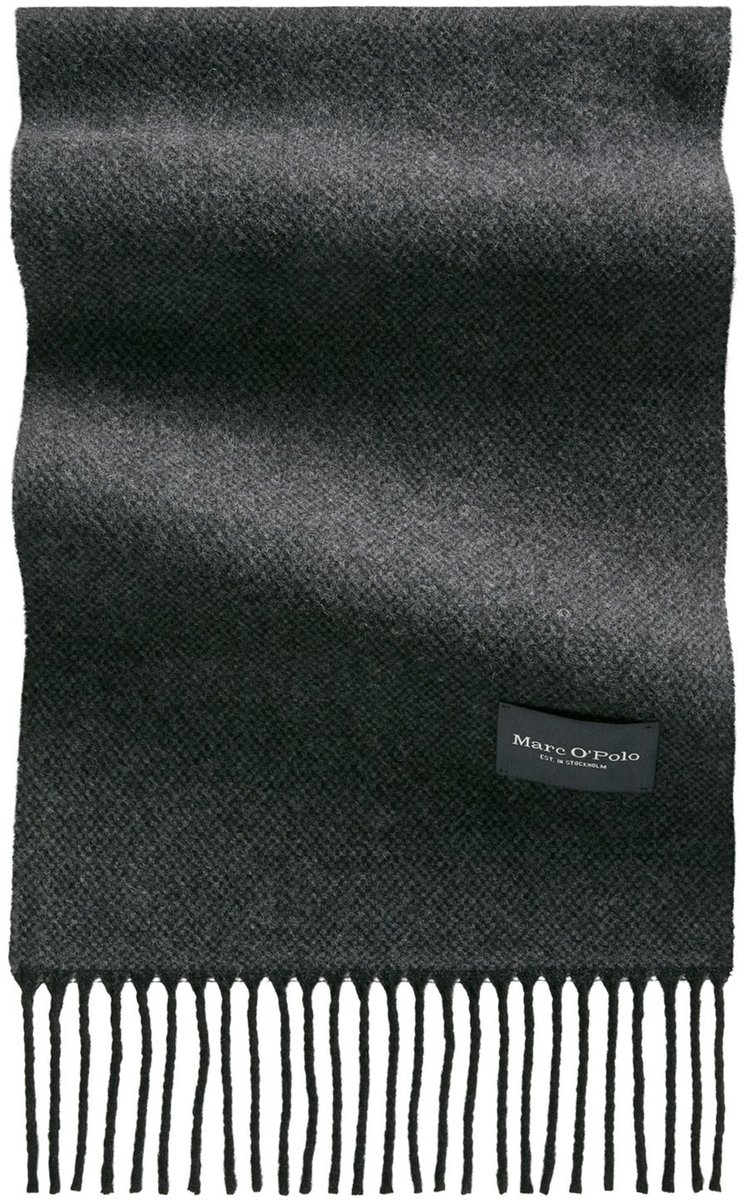 Marc O'Polo sjaal Woven Scarf Black zwart