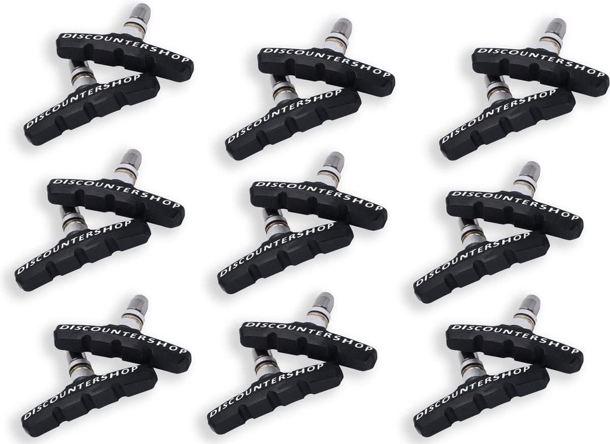 V-brake remblokken set 70mm - universeel rubber - 9 paar - betrouwbare remkracht - ShopVlot