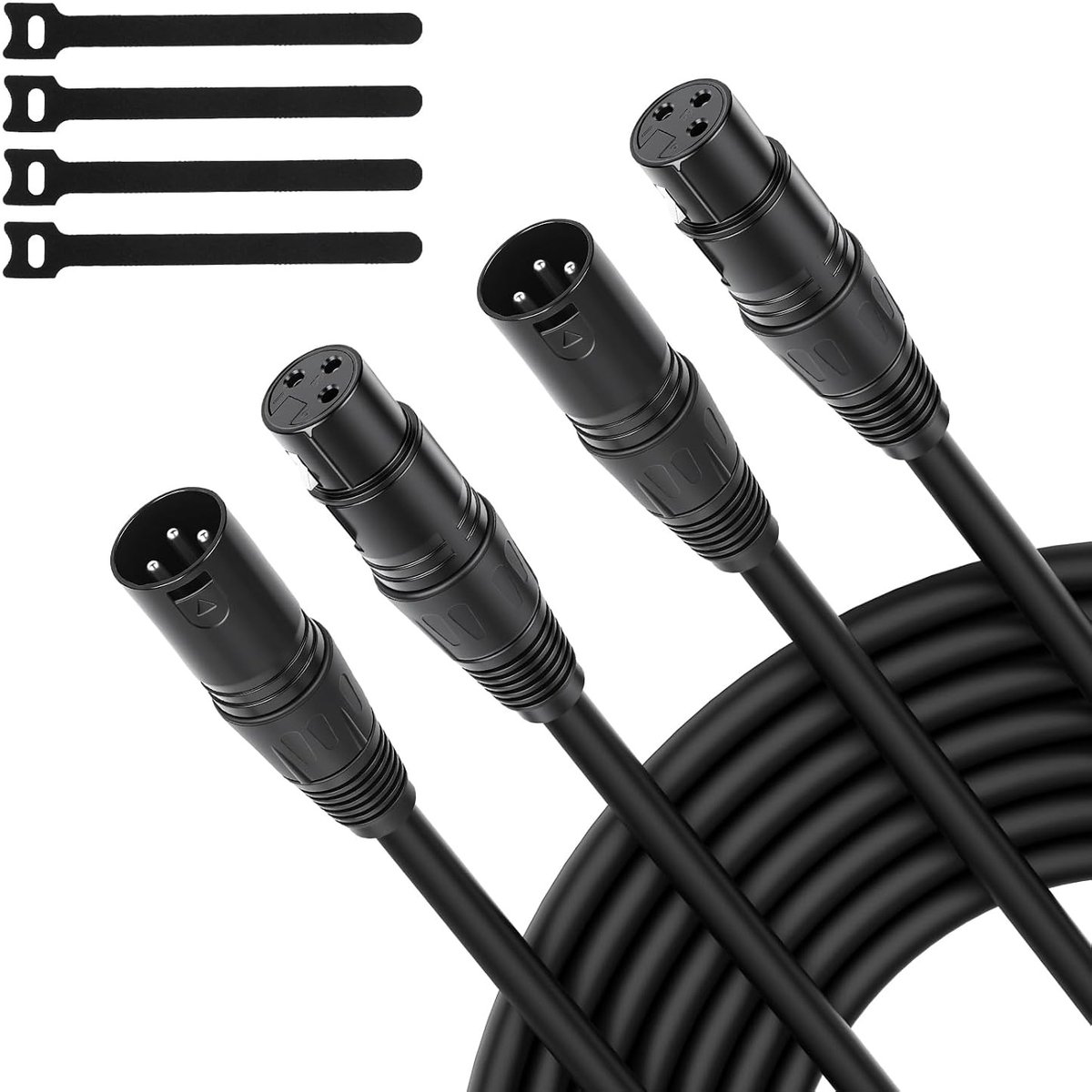 3M XLR Microfoonkabel, 3-Pin Symmetrische Microfoonkabel voor Studio-opnames, Mixer en Luidsprekers, Dubbel Geïsoleerde Verlengkabel