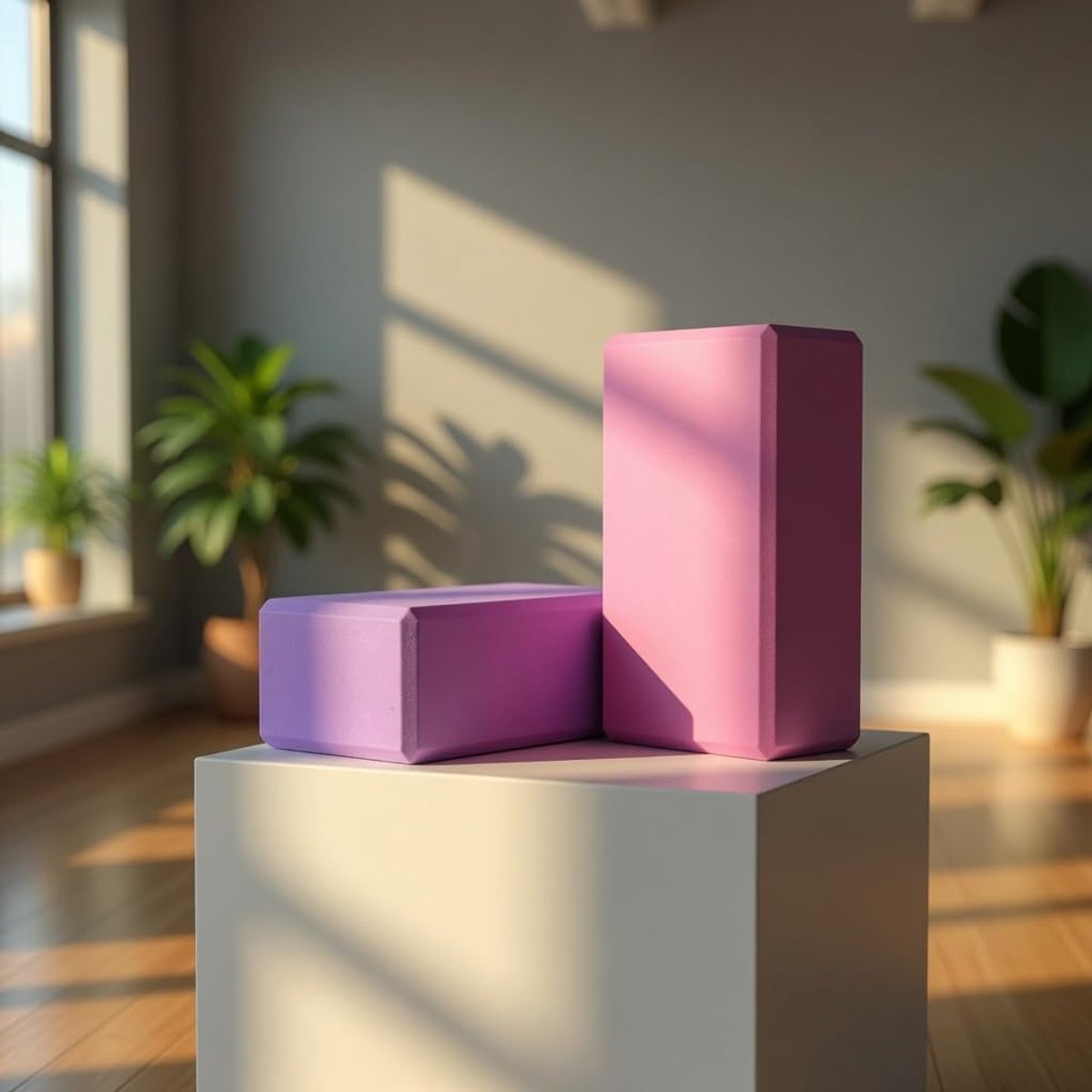 Yoga-bouwstenen, 2 stuks, van schuim met hoge dichtheid, lichte en duurzame blokken voor pilates, fitness, oefeningen - ShopVlot