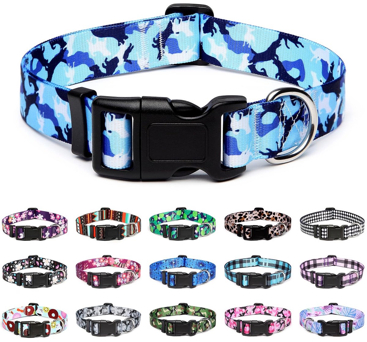 Mercano Verstelbare hondenhalsband - speciale ontwerpen, zachte comfortabele duurzame nylon halsband voor kleine - ShopVlot