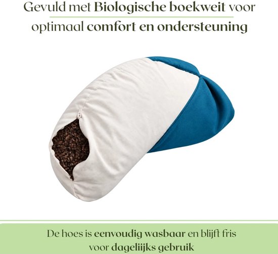 YogaStyles Meditatiekussen Organic Moon Petrol Blauw van YogaStyles — afbeelding 4