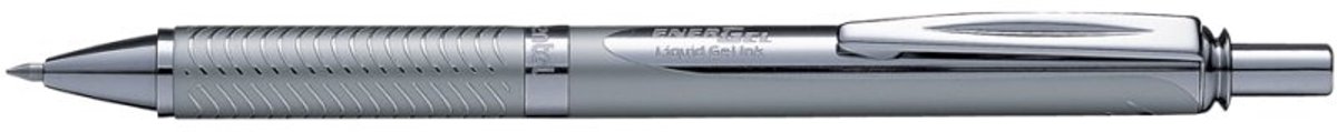 Pentel EnerGel Sterling BL407 gelroller, 0,35 mm, zwart, metalen behuizing