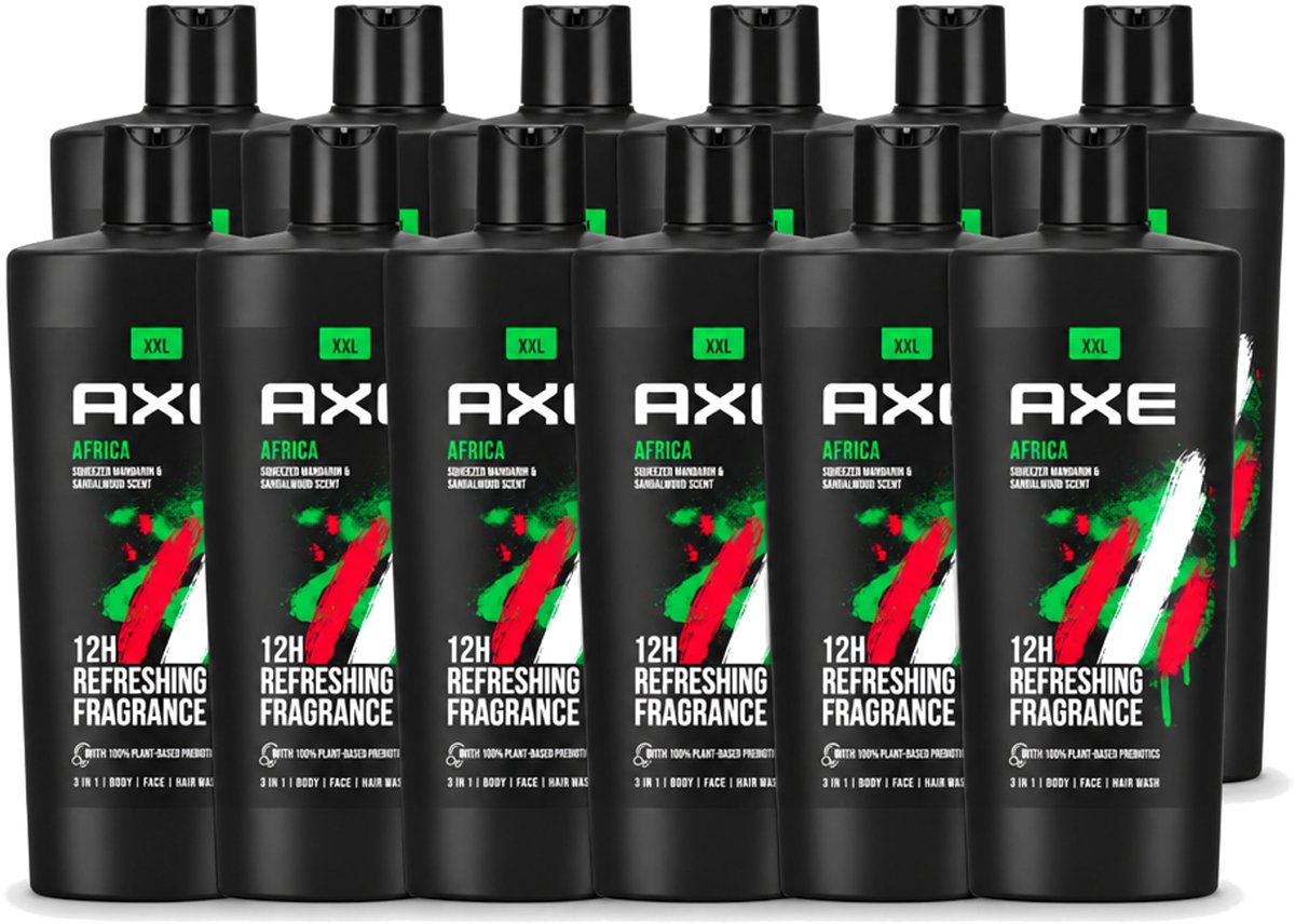 12 x AXE – Douchegel – Africa – 700 ml - Voordeelverpakking - 12 stuks