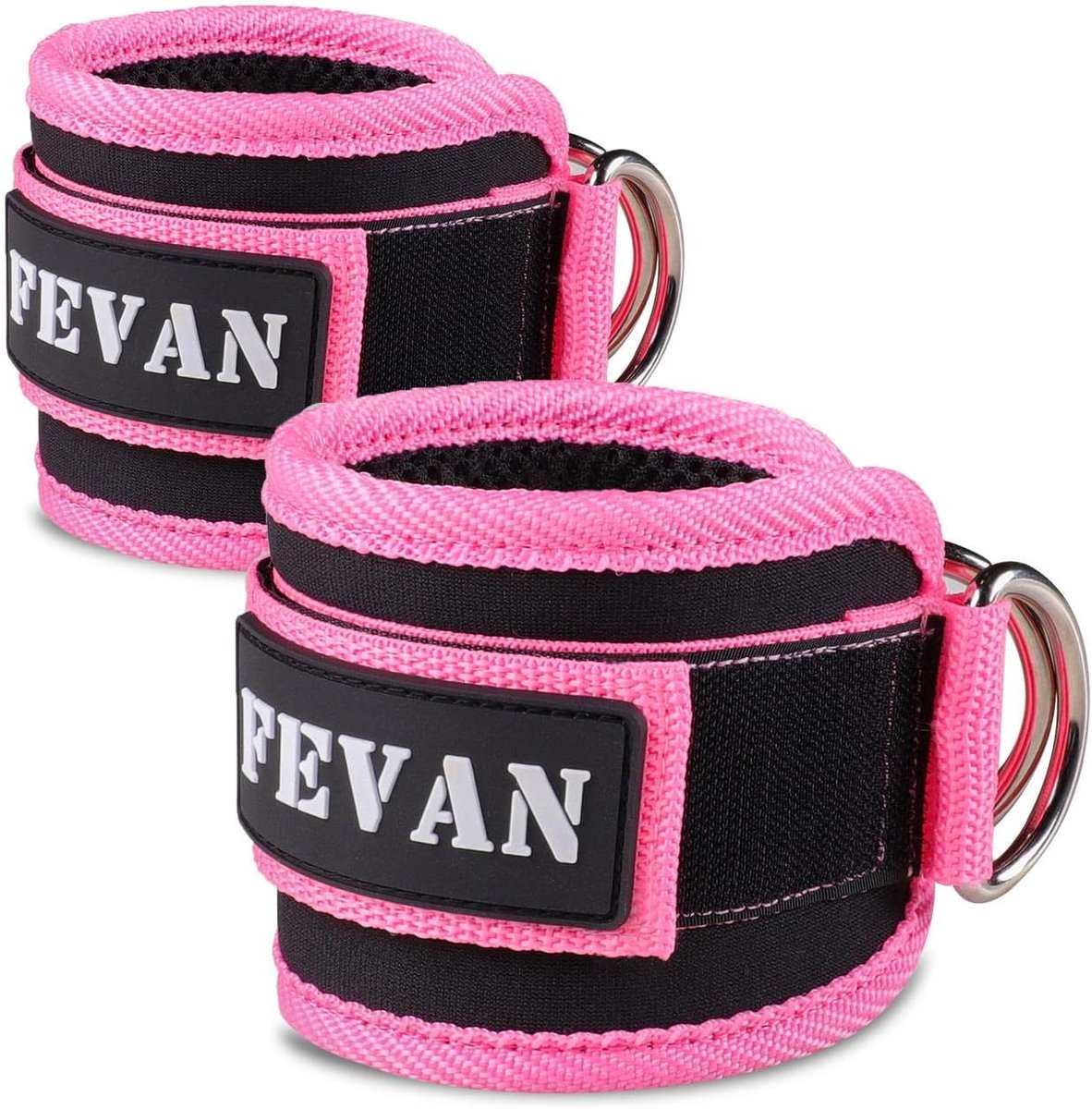 FEVAN 2 x enkelriemschijven Gym - enkelriem voor riemschijf gevoerd met klittenbandsluiting - Gym Accessoires Unisex - ShopVlot