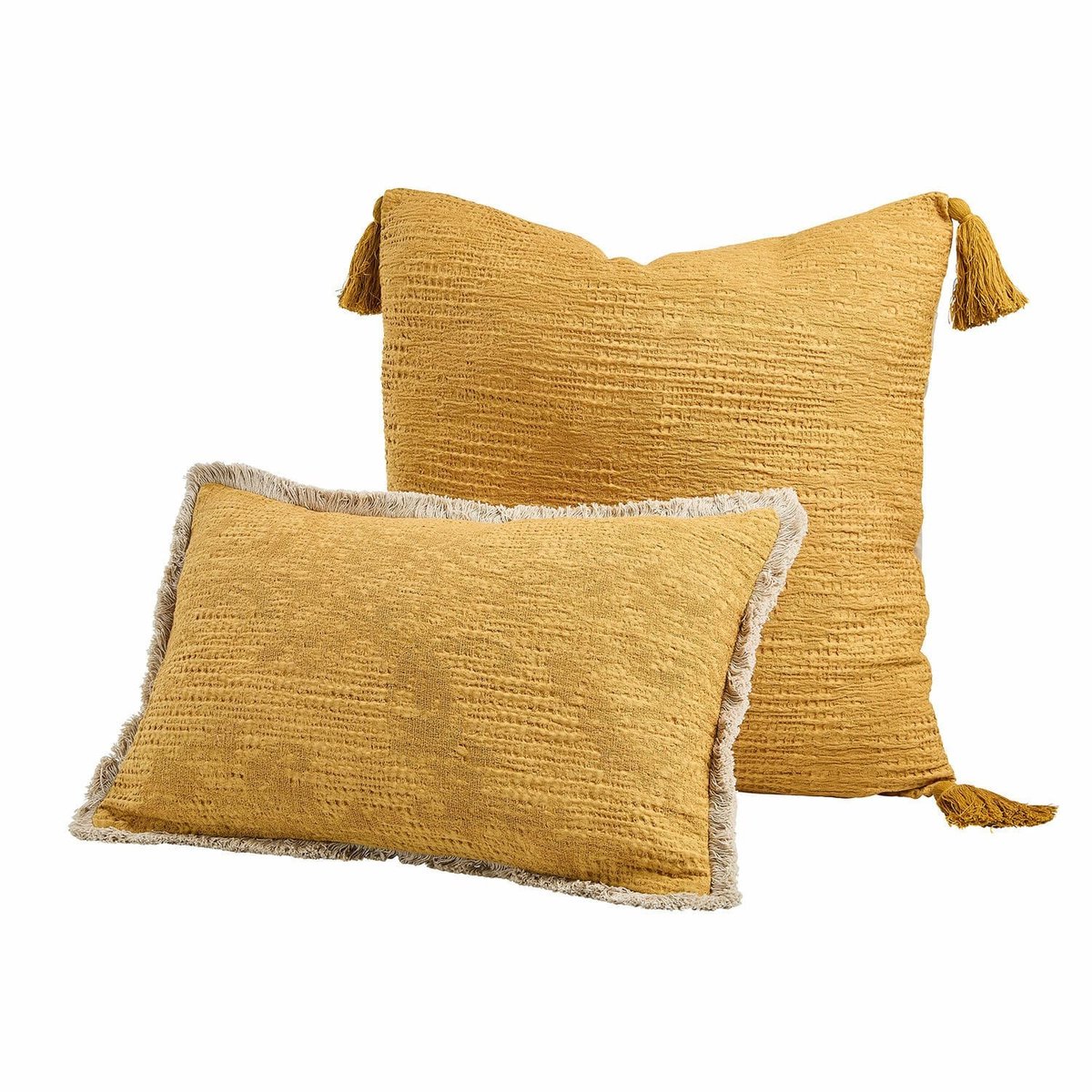 Loberon Kussenhoes set van 2 Rabea geel