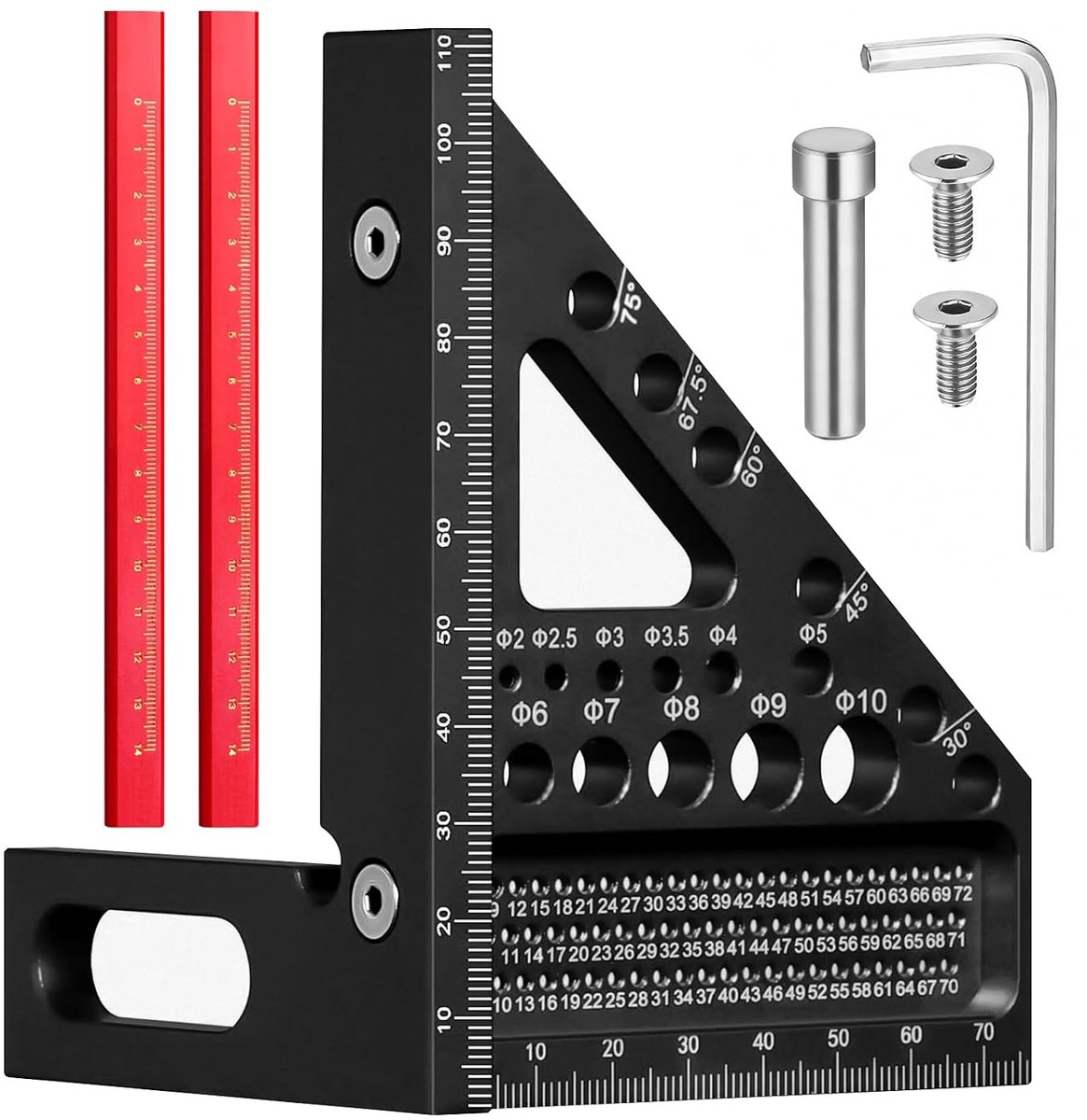3D Mitre Angle Multi-Purpose 22.5-90 Angle Aluminum Alloy Protractor High Precision Speed Marker Carpenter Corner with - ShopVlot