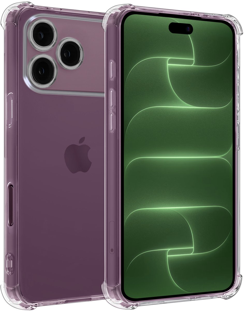 Hoesje Geschikt voor Apple iPhone 18 Pro Max - Sterk & Shockproof - Siliconen Case - Back Cover - Telefoon Hoes Shock Proof - Transparant