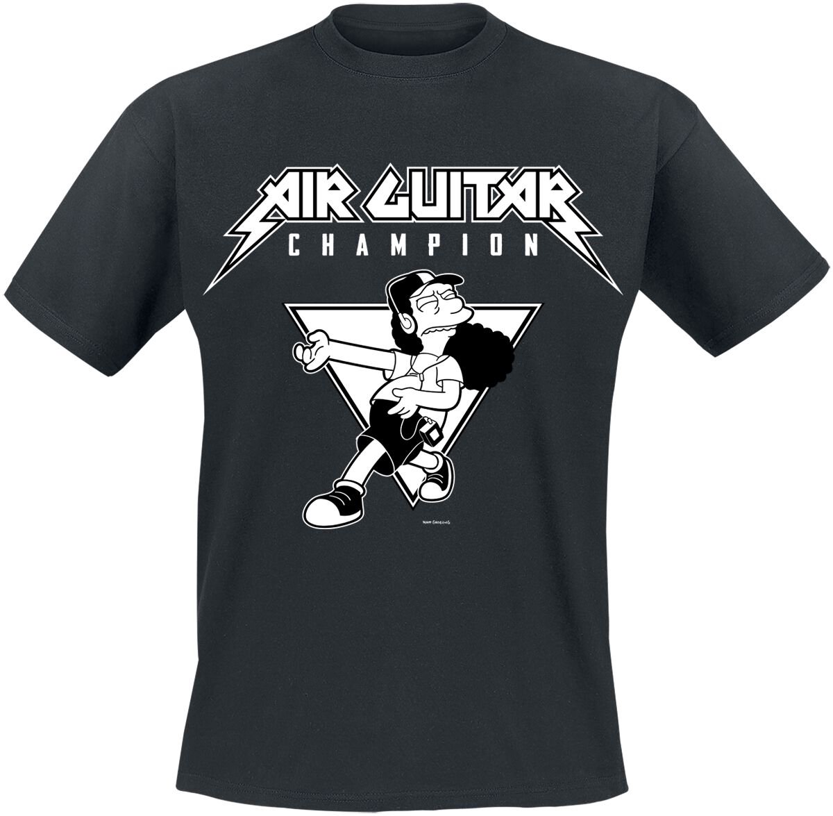 The Simpsons Air Guitar Champion Heren T-shirt - zwart - L