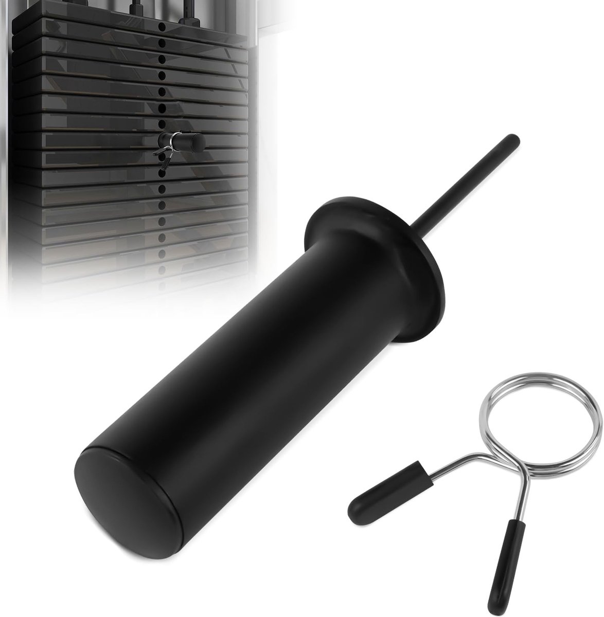 Gym extensie met 1 x veerklem, gymnastiek haarspeld voor extra gewicht, 8 mm diameter, 110 mm lengte, ideaal voor krachttraining en fitness oefeningen