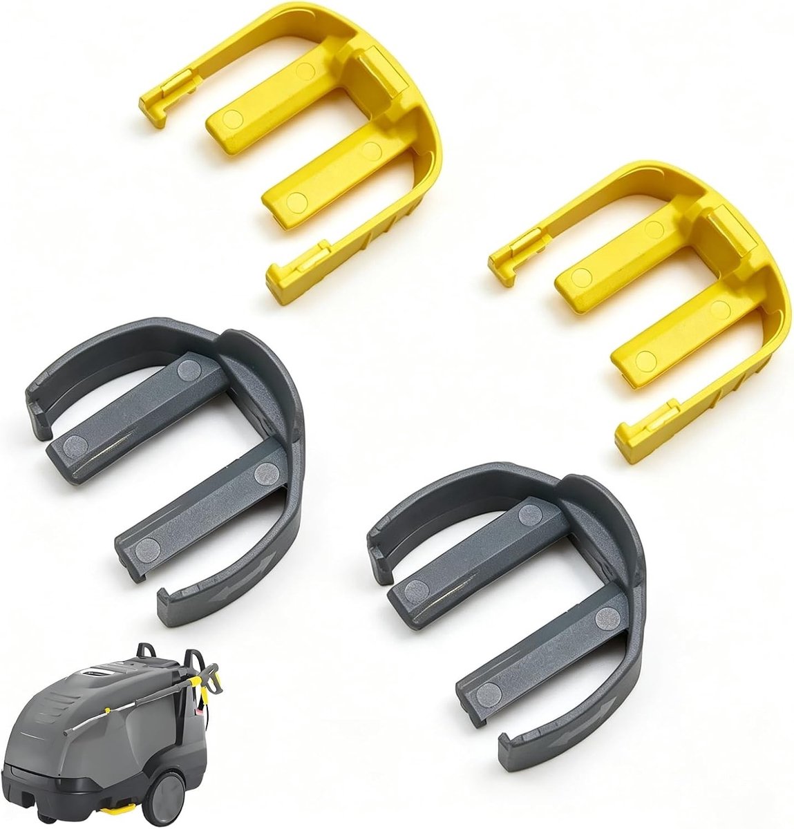Set van 4 Drukreiniger C-Clips Geschikt voor Diverse Modellen, Accessoires voor Tuinonderhoud, Onderdeel voor Hogedrukreinigers