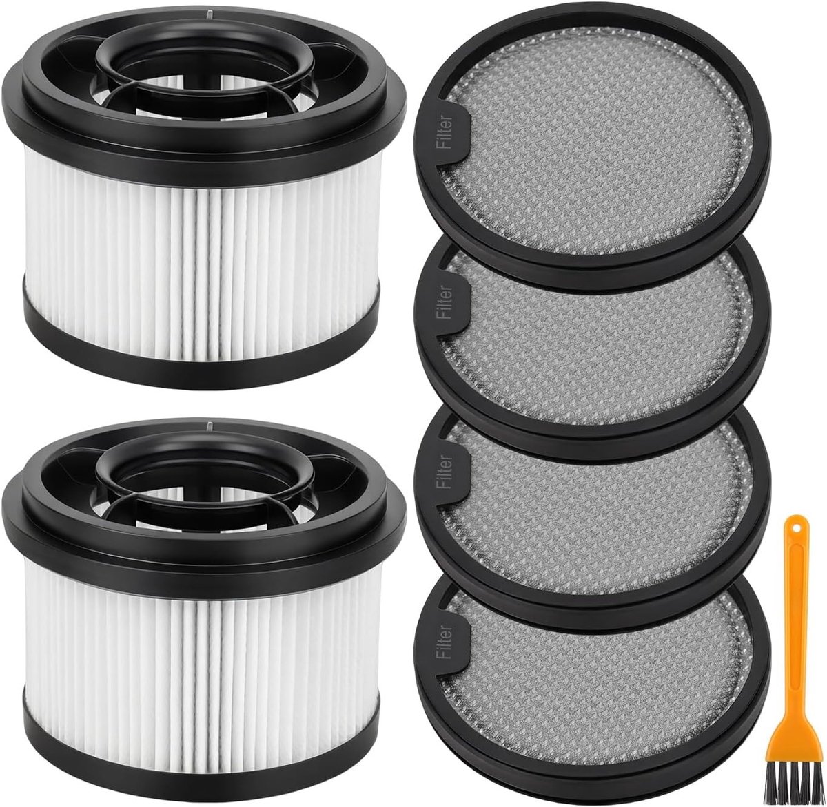 Vervangfilters voor HEPA en Pre-Filters voor Stofzuigers, Set van 2 HEPA en 4 Pre-Filters voor Optimale Reiniging