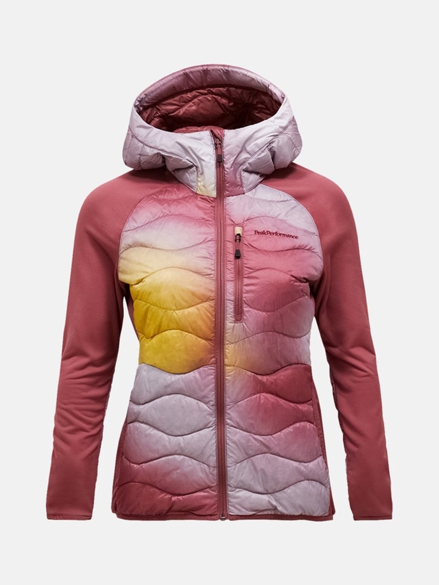 Peak Performance Helium AOP Down Hybrid Hood Jack Dames Kanarielimoen