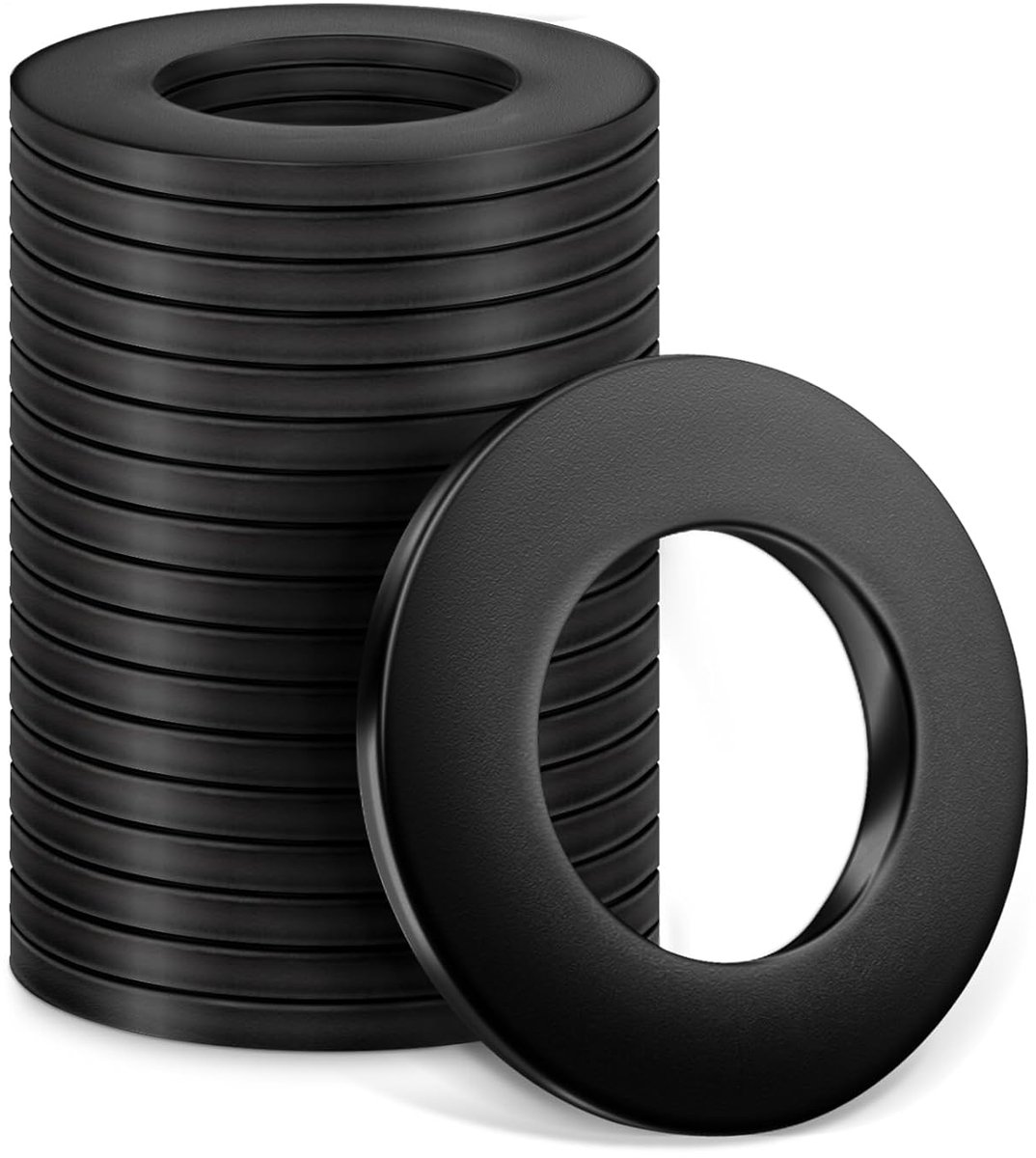 Ringen M10 Zwart - 25 Stuks RVS Washers DIN 125 A2 V2A - Roestvrij en Duurzaam - Ideaal voor Schroeven - ShopVlot