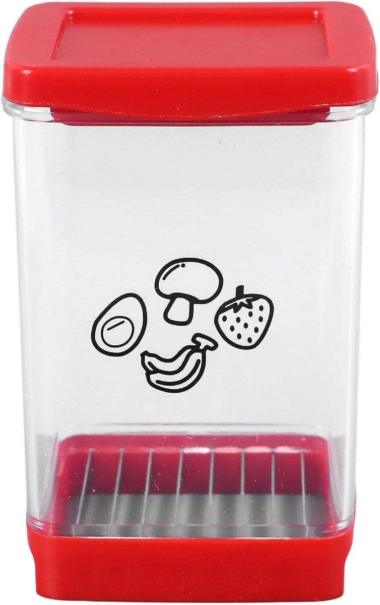 Fruit snijcup - RVS messen - Handige bodemduwer - Ideaal voor groente en fruit - ShopVlot