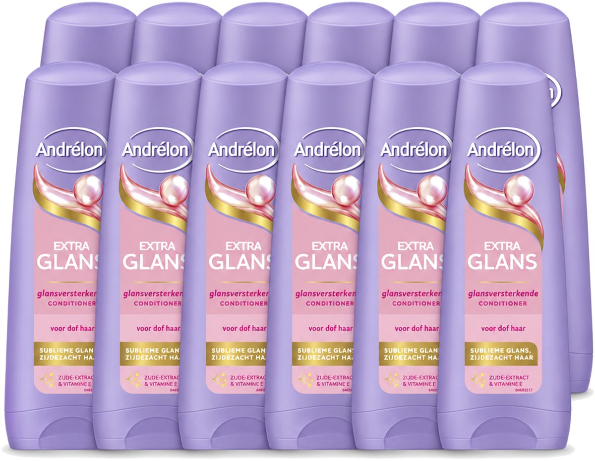 12 x Andrélon – Conditioner – Extra Glans – 200 ml - Voordeelverpakking - 12 stuks