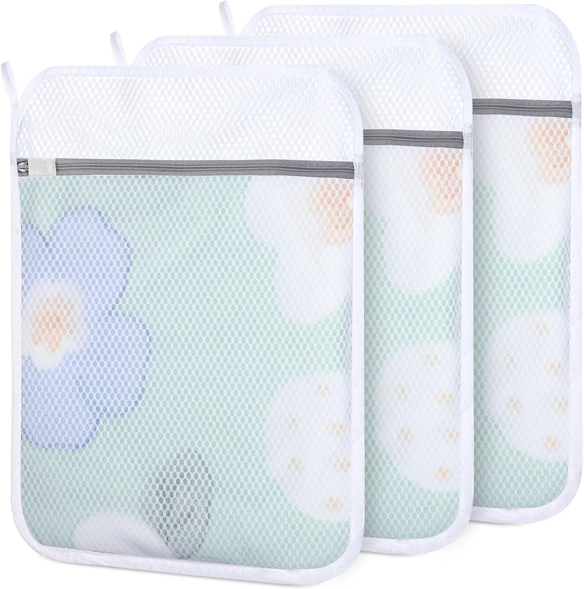 Duurzame Honingraat Mesh Waszakken voor Delicate Goederen met Rits - Herbruikbare Waszakken voor Kleding, Sokken en Ondergoed (16 x 20 inch)