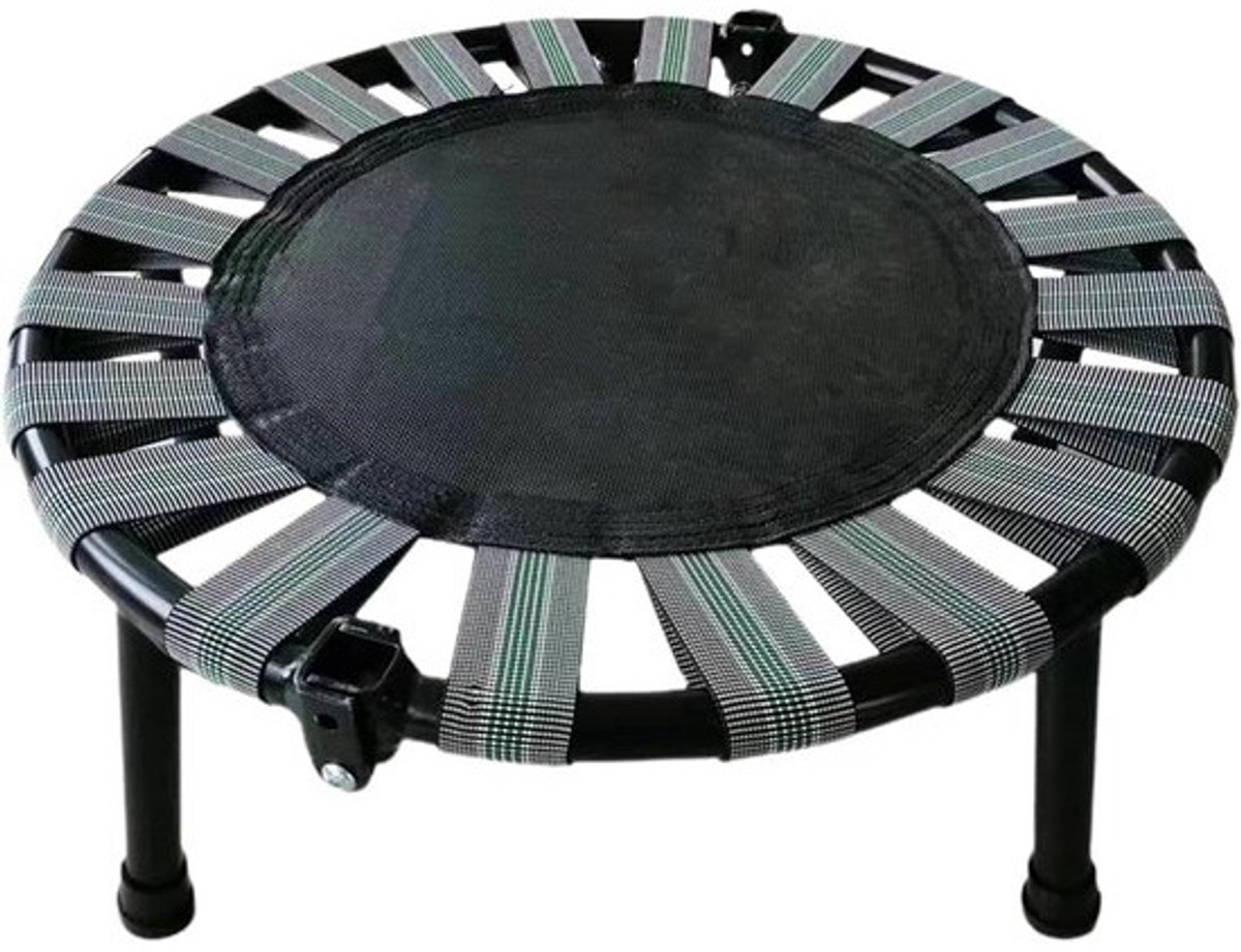 Fitness-trampoline - Oefentrampoline voor volwassenen - Voor indoortraining - Opvouwbaar ontwerp - 45 x 16 cm - Grijs