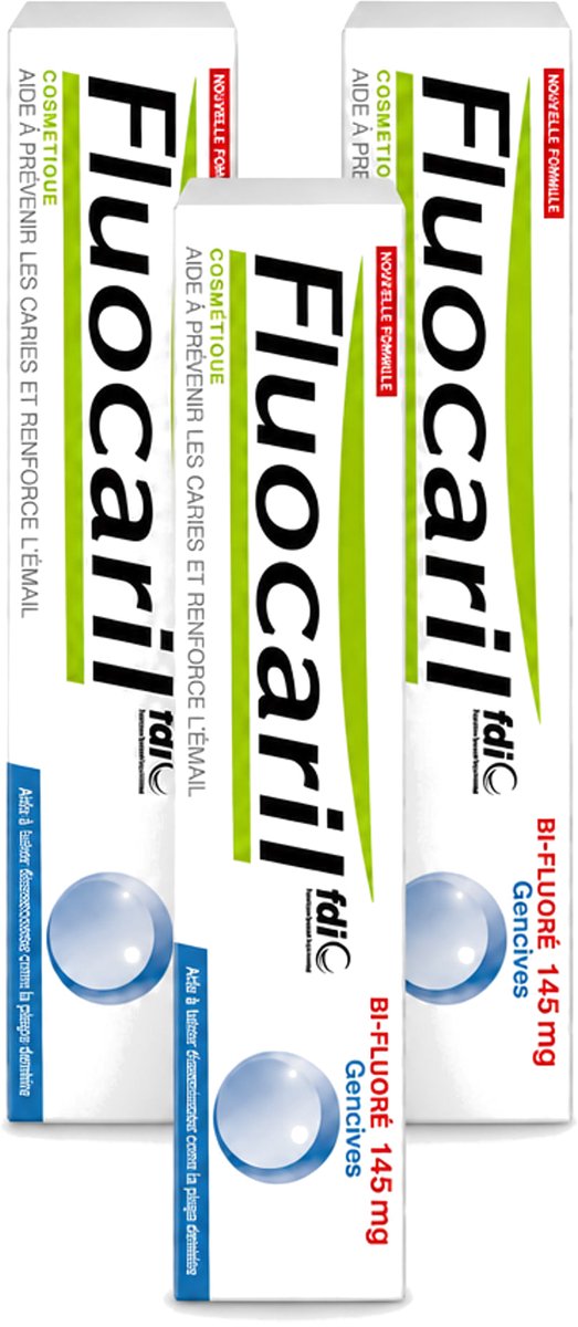 3 x Fluocaril - Tandpasta - Met Fluoride - 75 ml - Voordeelverpakking - 3 stuks