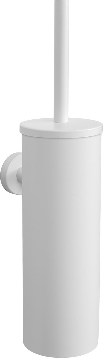 VDN Stainless Toiletborstel met houder - Toiletborstelhouder - Wit - Wc borstel met houder - RVS - Hangend