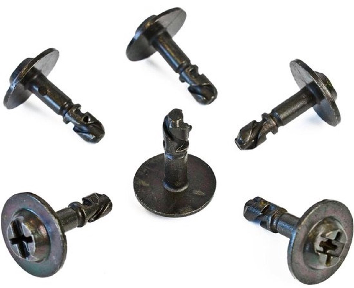Metalen beschermingsschroeven - Clips voor vloerbekleding - Voor auto-onderdelen - Aluminium - 20 stuks - Grijs