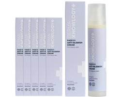 DermaKnowlogy - FACE 51 Anti-Blemish Crème - 6 x 50 ml - Voor Vette - Onzuivere Huid - Met 4% Niacinamide - 1,5% Salicylzuur - AllergyCertified