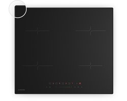 Klarstein Inductiekookplaat Velaire 4-zone inbouw inductiekookplaat, 7000 W boost, touchbediening, timer, kinderslot, warmte-indicator, keramisch glas, 60 cm, zwart - voor Keuken - Restwarmte-Indicator - Induction Hob