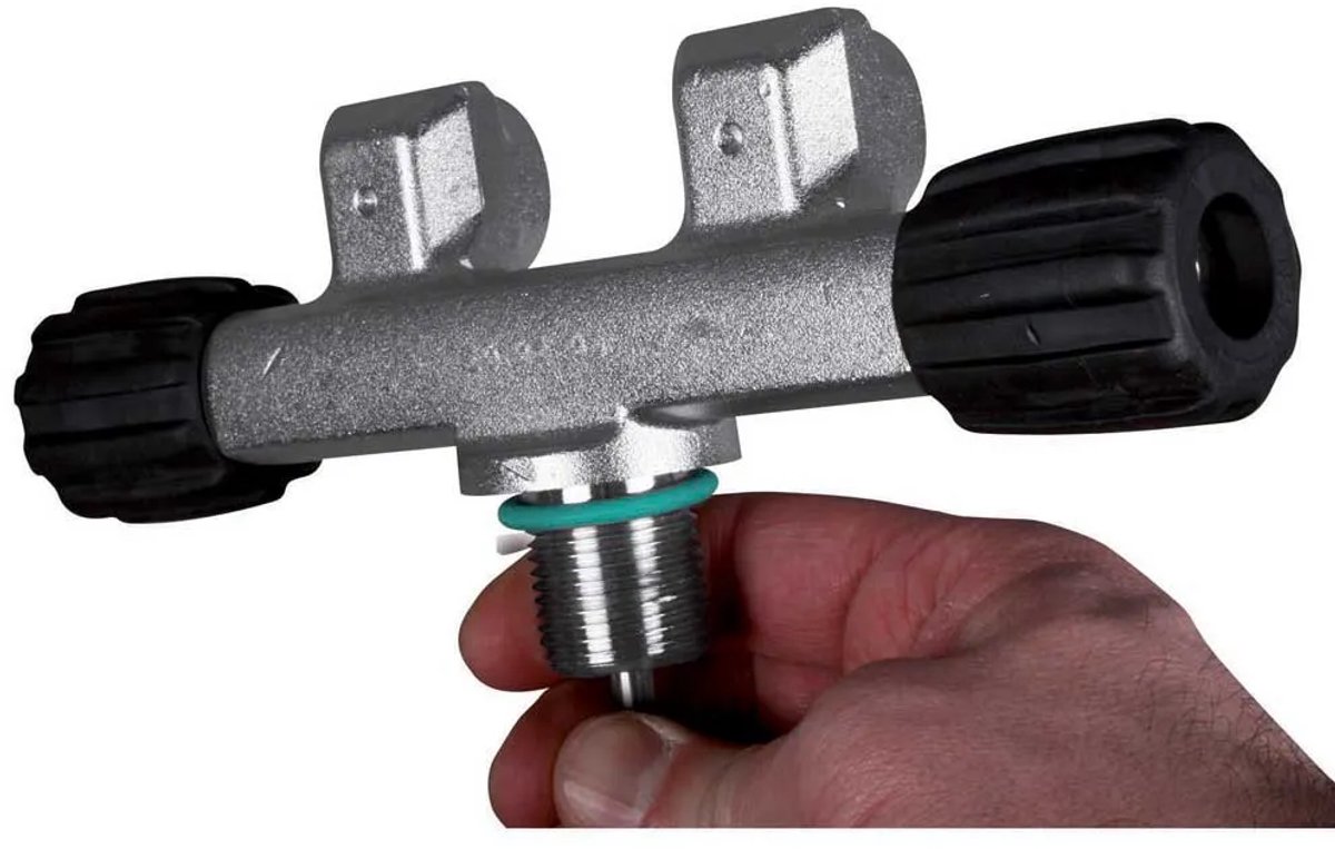 Oms Din Twin 230 Bar Klep Zwart,Grijs