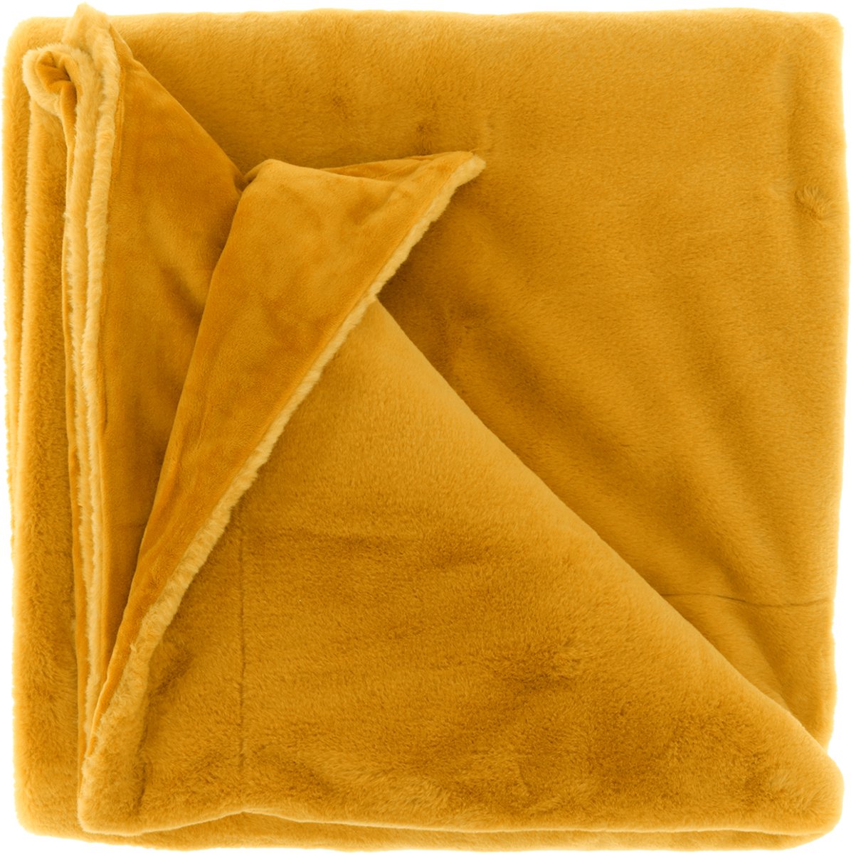 Unique Living Plaid Klaas 150x200cm - Glowy Yellow Geel