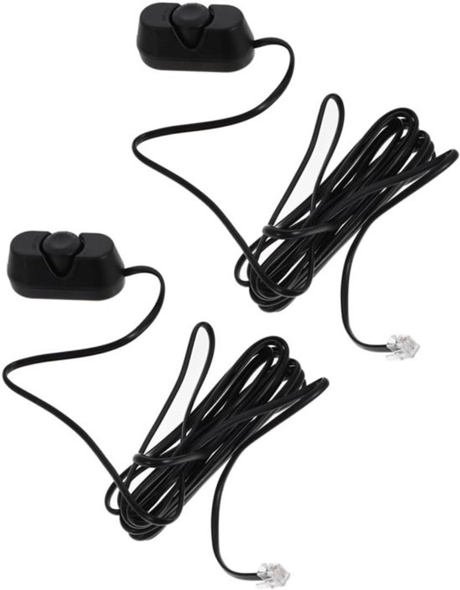 Audiovesterkercontroller - Volumeknop - Automuziek - Draadloze bediening - 2 stuks - Zwart