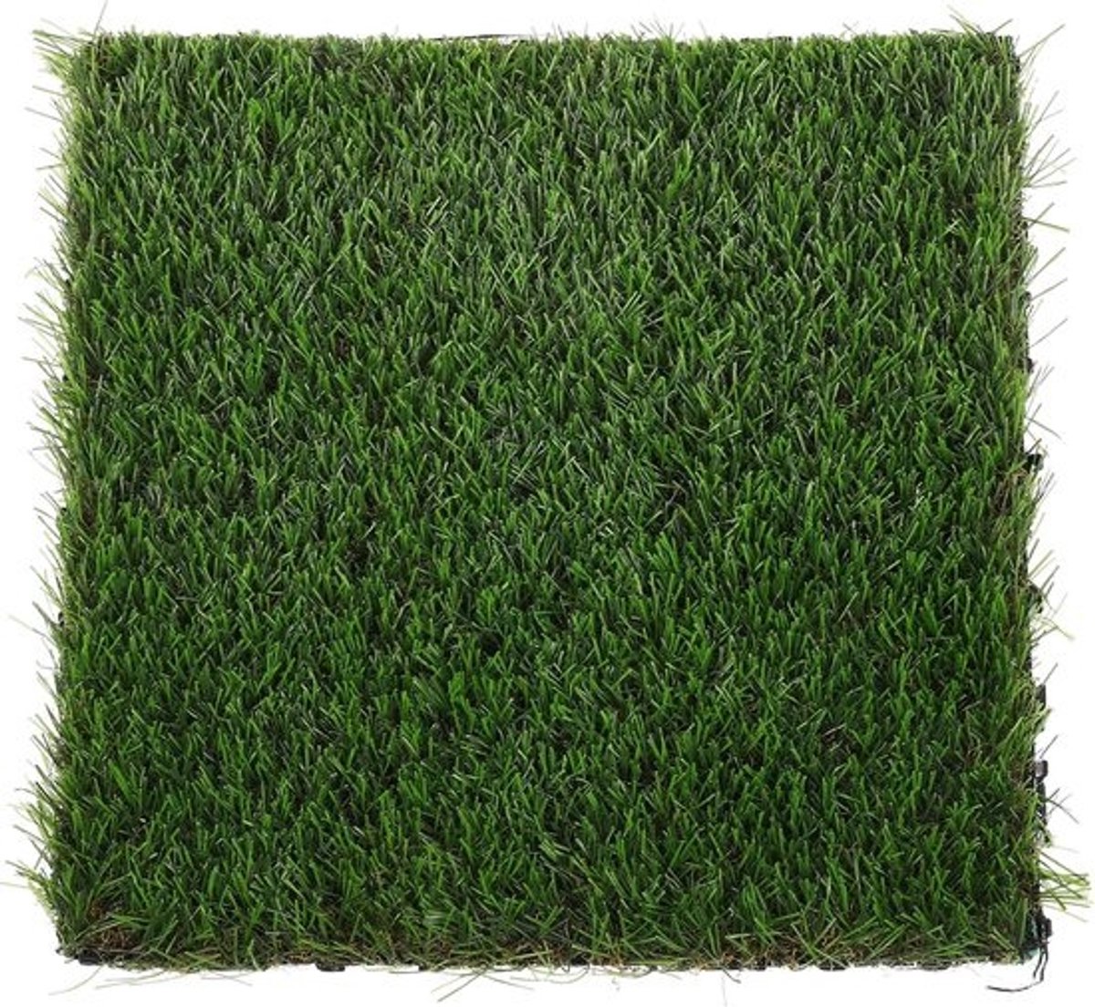 Kunstgrasvloertegels - In elkaar grijpende tegels - Voor patio, balkon en tuin - Realistisch groen uiterlijk - 30x30x4 cm - Groen