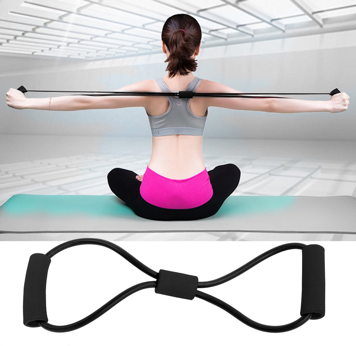 Weerstandsband – 39 cm – Elastisch – Voor Krachttraining – Voor Yoga en Fitness