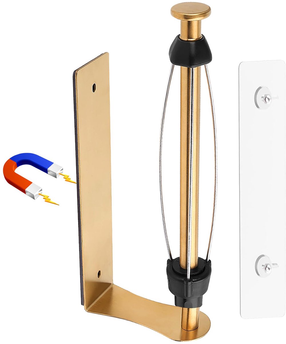 Magnetische keukenrolhouder met dempingseffect, bediening met één hand, zelfklevend en zonder boren, van - ShopVlot