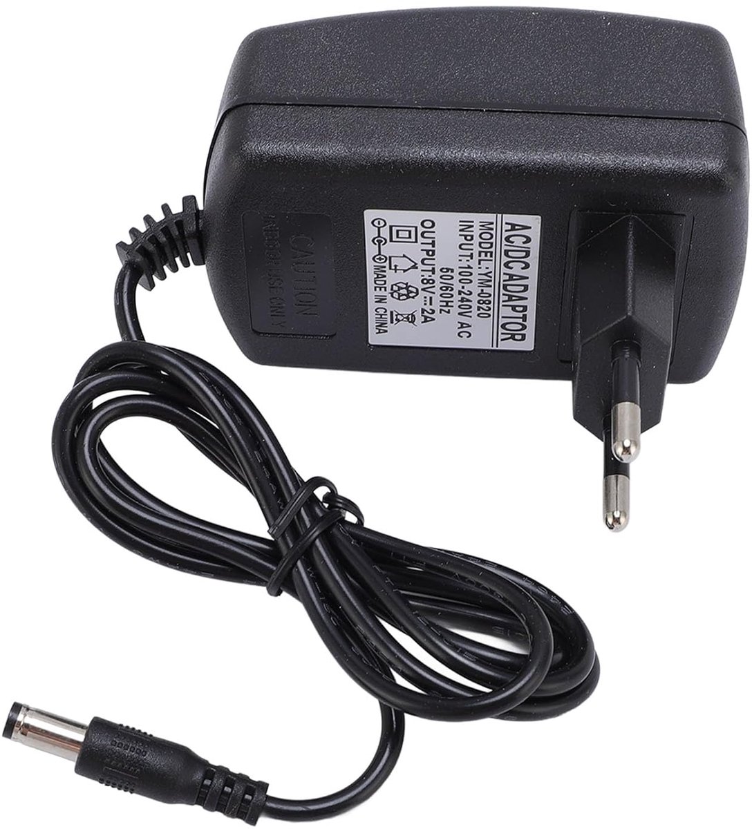 KKPLZZ 8V 2A Power Adapter 5.5 x 2.5mm DC Jack Charging Cable for Speaker LED Display Shield Switch (EU Plug) - ShopVlot