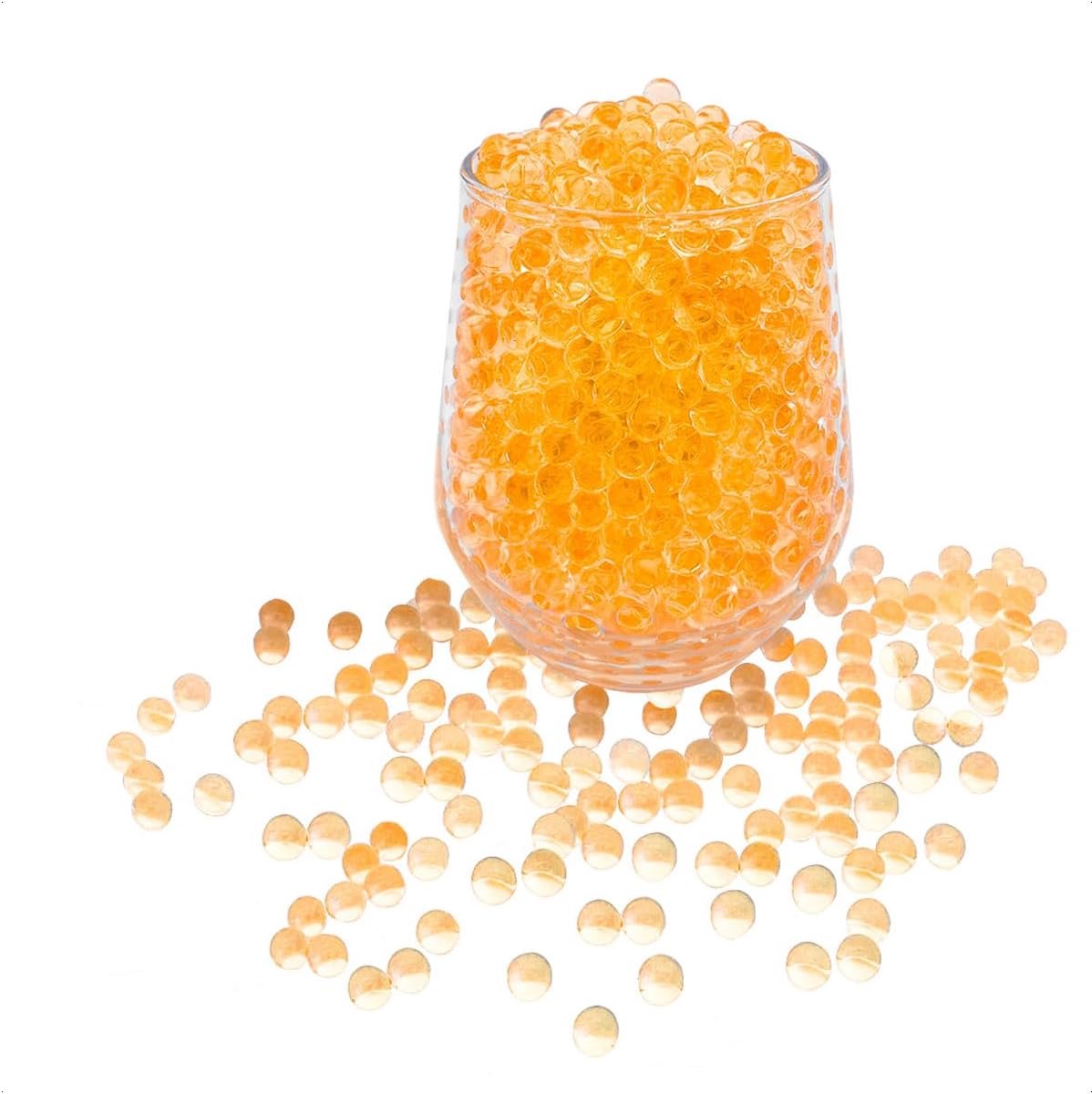 Water Beads 20000pcs Water Gel Earth Orange Water Balls Jelly Crystals Gel Ball Water Absorbent Beads for Vases 100g - ShopVlot