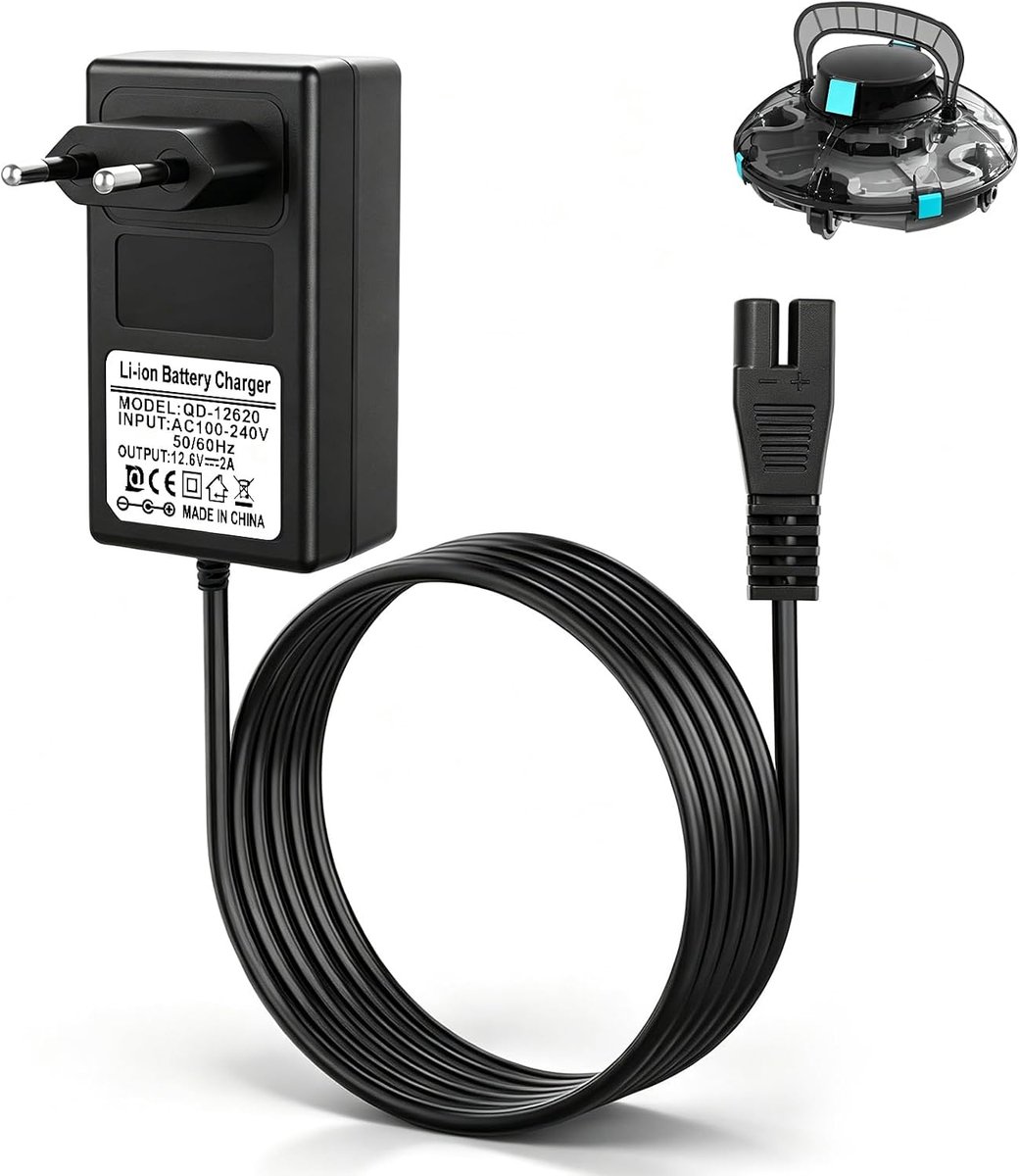 Oplader 12.6V voor Winny 200 SE Robot Zwembadreiniger, 24W Adapter voor Automatische Zwembadreiniger Zwembadrobot - ShopVlot