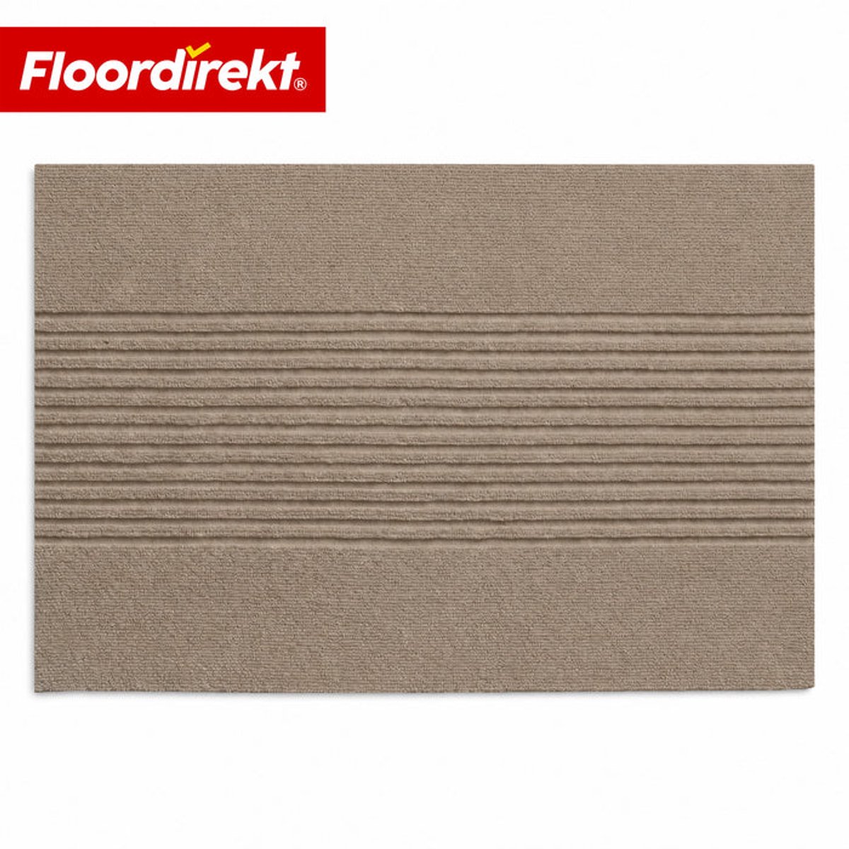 Floordirekt Circa Deurmat – Wasbaar – Antislip – Beige gestreept – 60 × 90 cm