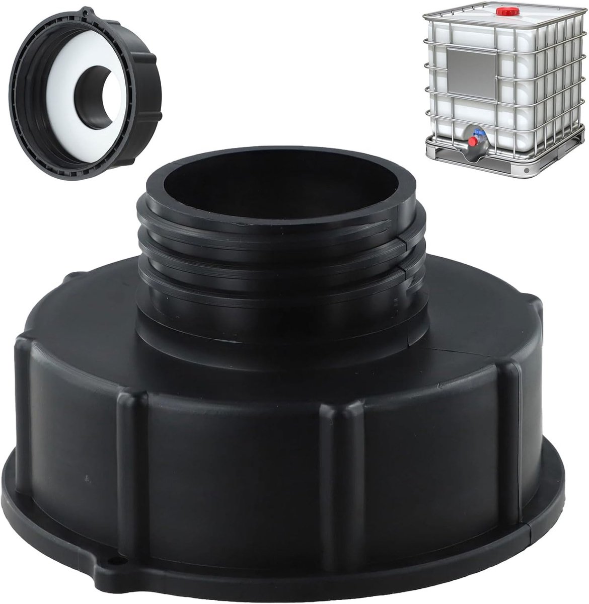 S100×S60 IBC-adapter, tankaccessoires, IBC tankdeksel, container, grove schroefdraad, fopspeen ventieladapter - ShopVlot