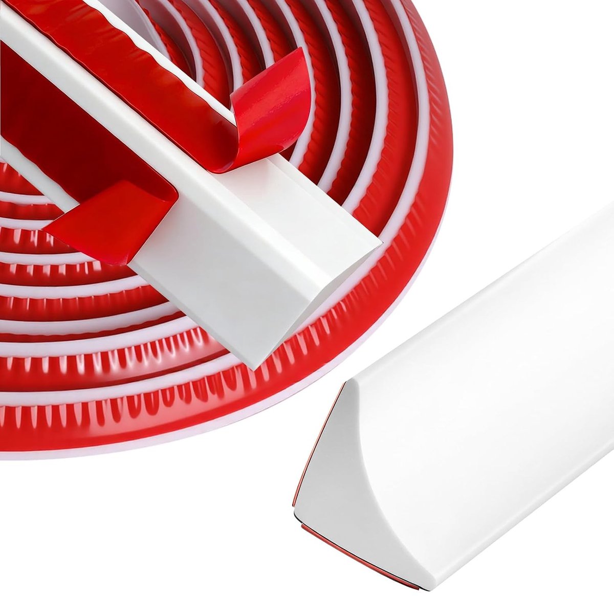 Keuken Werkblad Afwerking Hoekstrip 3 m Zelfklevende Wandstrip Wit 15 mm x 15 mm Flexibel Siliconen Waterdicht voor Professionele Keuken en Doe-Het-Zelf Projecten