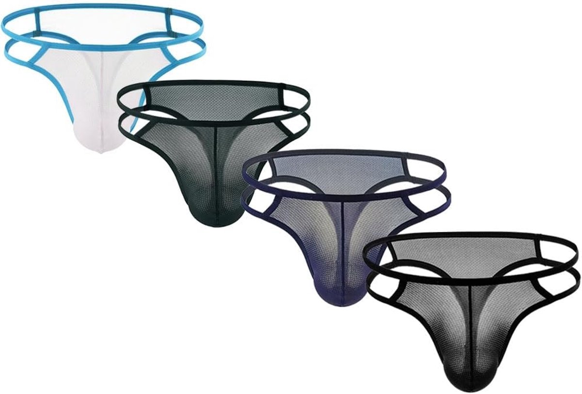 Summer Code Men's Thong Thong and Thong, Comfortable and Breathable, Micronet Men's Briefs - ShopVlot