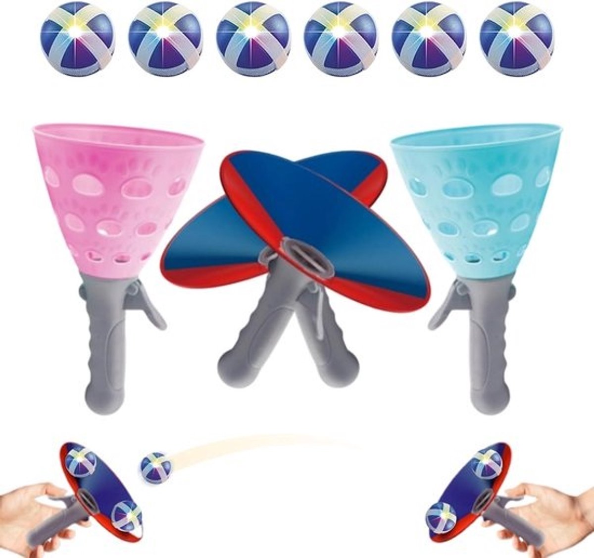 Werp- en grijpballen - Interactief spel - Buitenactiviteit - Inclusief lichtgevende bal