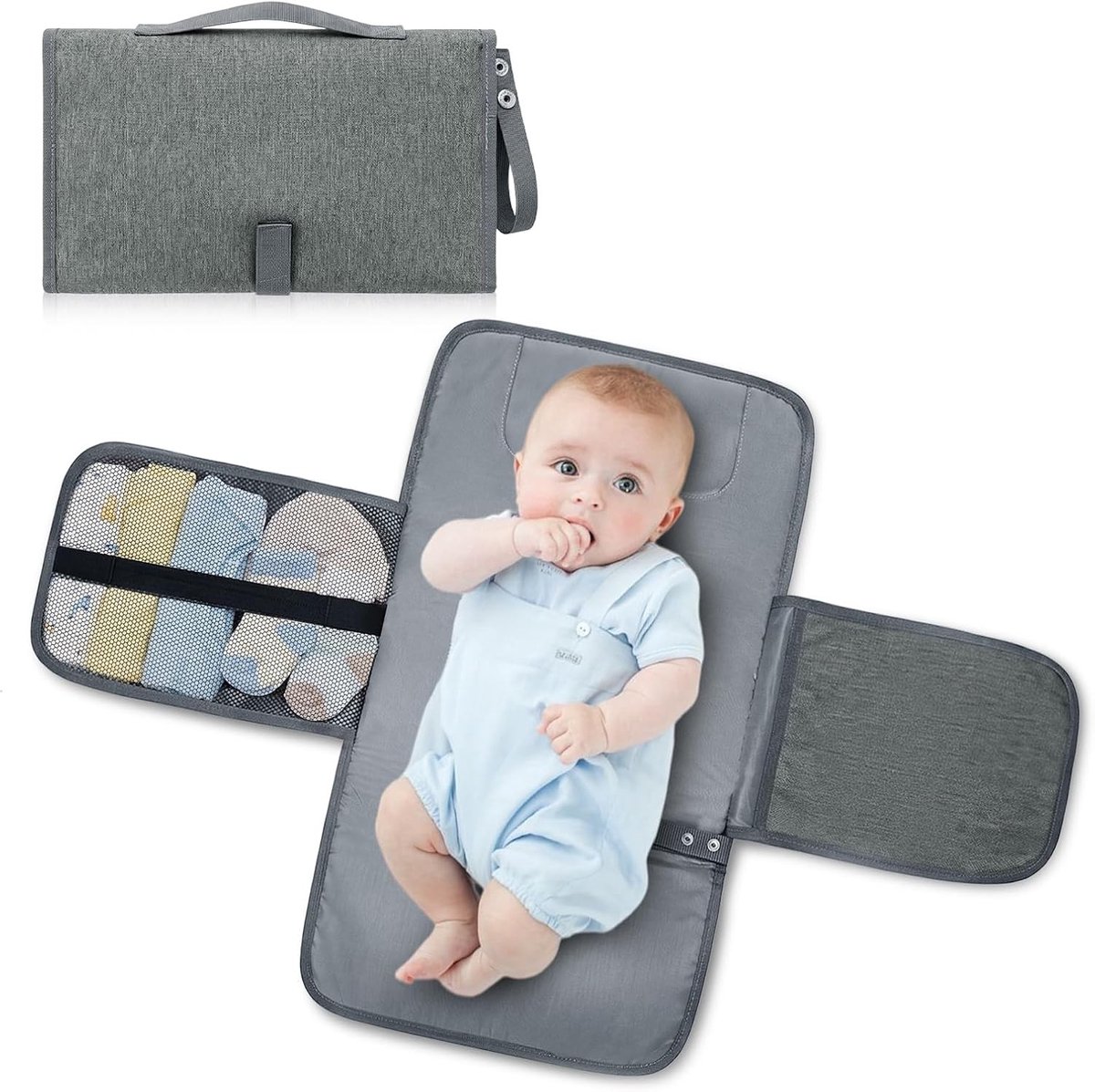 Draagbare Verschoonmat voor Baby's, Ideaal voor Reizen, Compact en Waterdicht, Gemakkelijk mee te nemen
