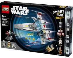 LEGO® Star WarsTM SMART PlayTM: Luke's Red Five X-WingTM Interactief Bouwspeelgoed - Alles-in-Eén Set - Reageert op hoe je Beweegt en Speelt met een SMART-Steen - Cadeau voor Jongens, Meisjes en Kinderen Vanaf 6 Jaar - 75423