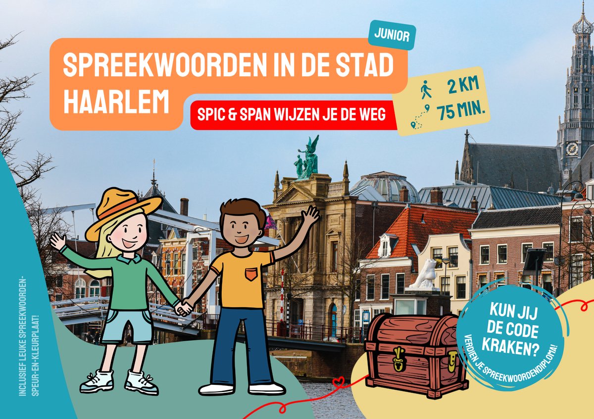 Spreekwoorden in de Stad Haarlem Junior - Speurtocht Doeboek voor Kinderen - Wandelroute met puzzels en schatkist