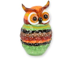 Une Statuette En Verre De Style Murano Représentant Un Hibou