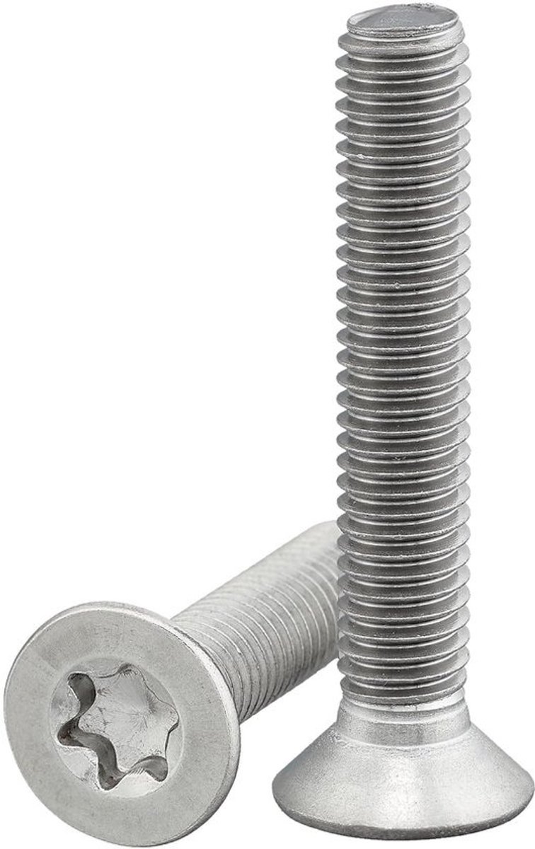 Verzonkenkopschroef - Machineschroef - Voor vlakke montage - Roestvrij staal A2 - M8 x 45 mm - Metaal